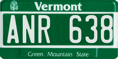VT license plate ANR638