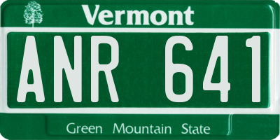 VT license plate ANR641
