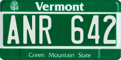 VT license plate ANR642