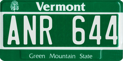 VT license plate ANR644