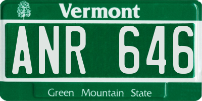 VT license plate ANR646