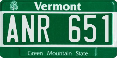 VT license plate ANR651