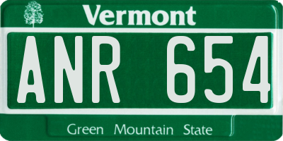 VT license plate ANR654