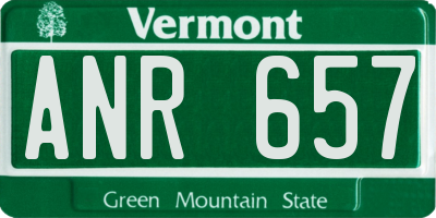 VT license plate ANR657