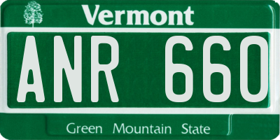 VT license plate ANR660