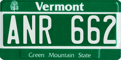 VT license plate ANR662