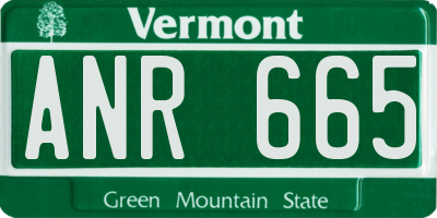 VT license plate ANR665
