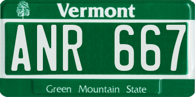 VT license plate ANR667