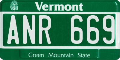 VT license plate ANR669