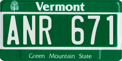 VT license plate ANR671