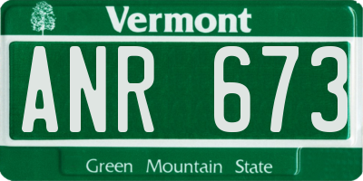 VT license plate ANR673