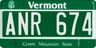 VT license plate ANR674