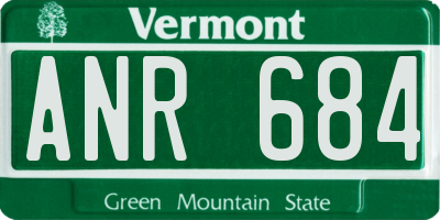 VT license plate ANR684