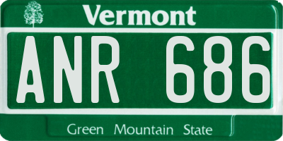 VT license plate ANR686