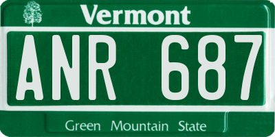 VT license plate ANR687