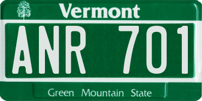 VT license plate ANR701