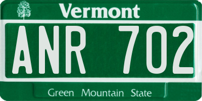 VT license plate ANR702
