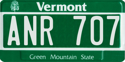 VT license plate ANR707