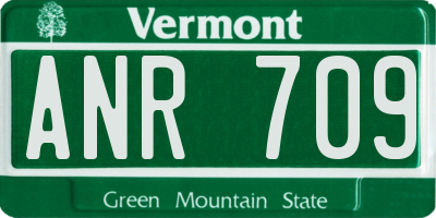 VT license plate ANR709