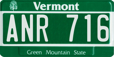 VT license plate ANR716