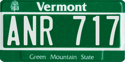 VT license plate ANR717