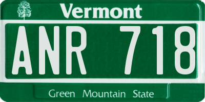 VT license plate ANR718
