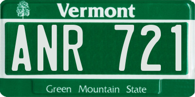 VT license plate ANR721