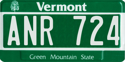 VT license plate ANR724