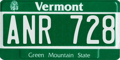 VT license plate ANR728