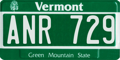 VT license plate ANR729