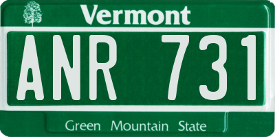 VT license plate ANR731