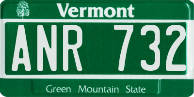 VT license plate ANR732