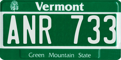 VT license plate ANR733