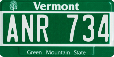 VT license plate ANR734