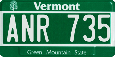 VT license plate ANR735