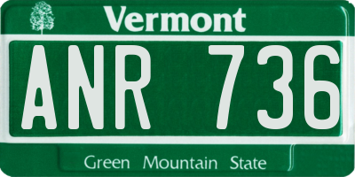 VT license plate ANR736