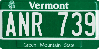 VT license plate ANR739