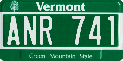 VT license plate ANR741