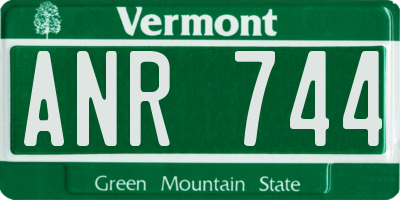 VT license plate ANR744