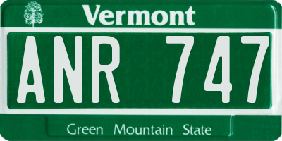 VT license plate ANR747