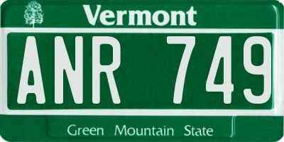 VT license plate ANR749