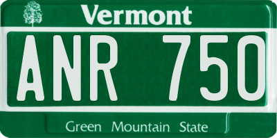 VT license plate ANR750