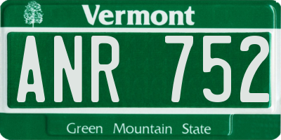 VT license plate ANR752