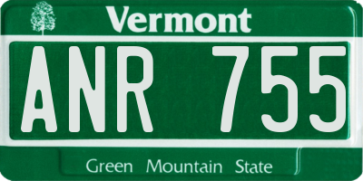VT license plate ANR755