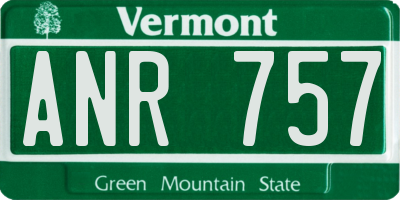 VT license plate ANR757