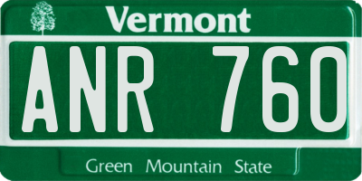 VT license plate ANR760