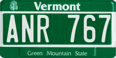 VT license plate ANR767