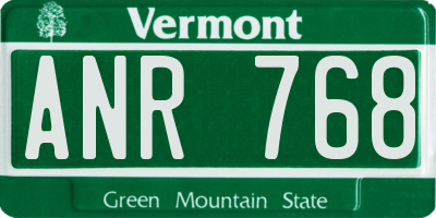 VT license plate ANR768