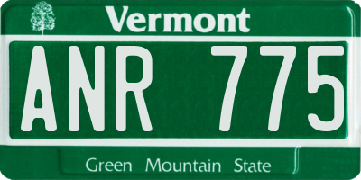 VT license plate ANR775