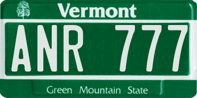 VT license plate ANR777
